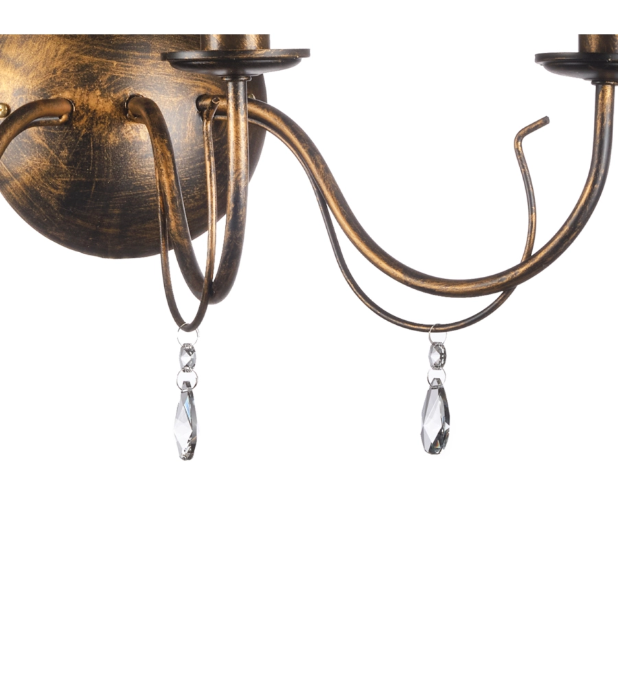 APPLIQUE 3 LUCI ONLI "DELIA" BRONZO E14